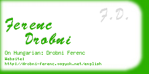 ferenc drobni business card